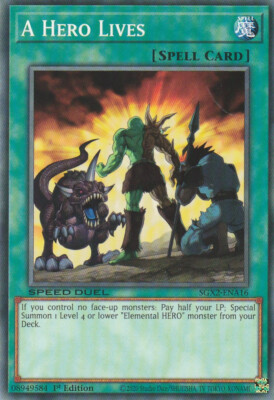 YUGIOH CARD A HERO LIVES SGX2-ENA16 1ST EDITION COMMUN-image