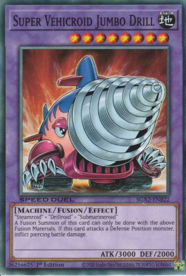 YUGIOH CARD SUPER VEHICROID JUMBO DRILL SGX2-ENB22 1ST EDITION COMMUN-image