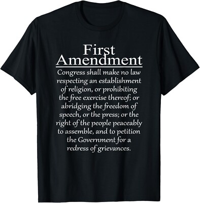First Amendment U.S. Constitution Patriot US History T-Shirt-image