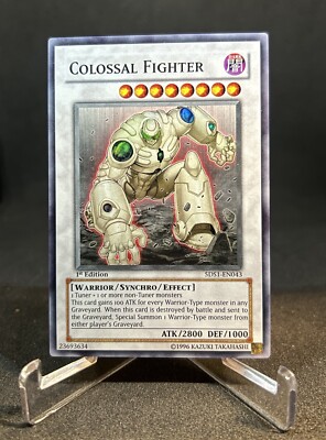 Yugioh Super Rare Colossal Fighter 5DS1-EN043 Trading Card Game-image