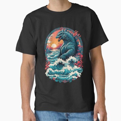 Godzilla Water Monster Gojira retro anime Jap T-Shirt Made in US/AUS Size S-2XL-image