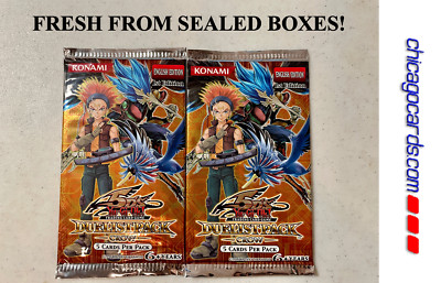 2x YuGiOh 5D's Duelist Pack CROW Sealed Booster Pack English 1st Ed Box-Fresh-image