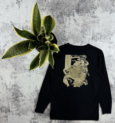 Vintage Maharishi Japanese Dragon Journey Black Jersey Longsleeve T Shirt Tee-image