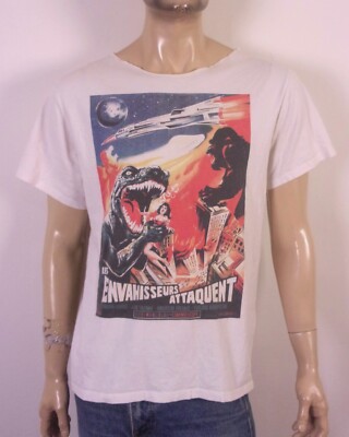 vintage 00s Y2K rare Destroy All Monsters 1968 Japanese Movie Poster T-Shirt M-image