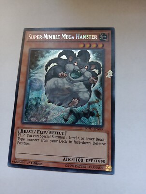 Super-Nimble Mega Hamster Secret Rare 1st Edition LC5D-EN226 LP Yugioh-image