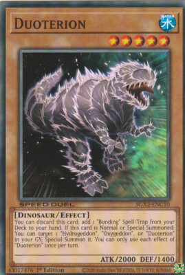 YUGIOH CARD DUOTERION SGX2-ENC10 1ST EDITION-image