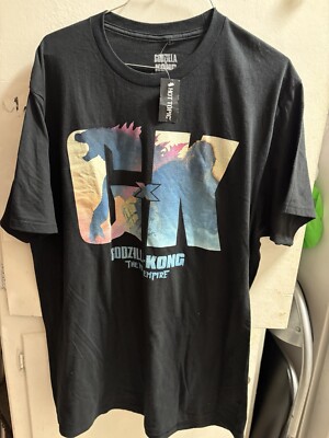 Godzilla X Kong The New Empire Shirt ADULT XL Black Hot Topic NWT Tiny Hole-image