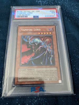 Yugioh TCG Vampire Lord PSA 7 2010 Secret Rare Reprint DCR-000 Holo NM-image