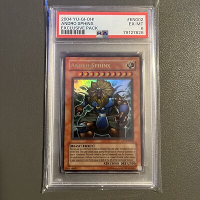 YUGIOH PSA 6 Graded 2004 Andro Sphinx EP1-EN002 Ultra Rare-image