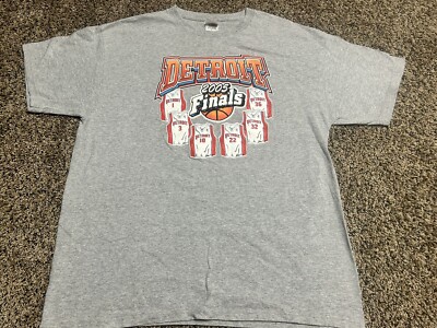Detroit Pistons T-Shirt 2005 Finals - Player Jerseys XL Gray Wallace Billups-image