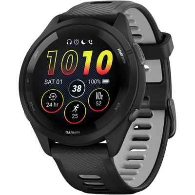 Garmin - Forerunner 265 GPS Smartwatch 46 mm Fiber-Reinforced polymer - Black-image