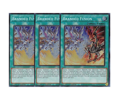 3X BRANDED FUSION PLAYSET SUPER RARE 1ST EDITION SDAZ-EN021 NM YUGIOH!-image