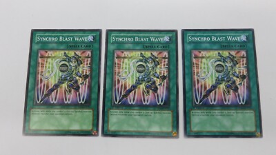 3x ( 2x 1ST / 1x UNL ) SYNCHRO BLAST WAVE  5DS1-EN021 COMMON YUGIOH  NM UNPLAYED-image
