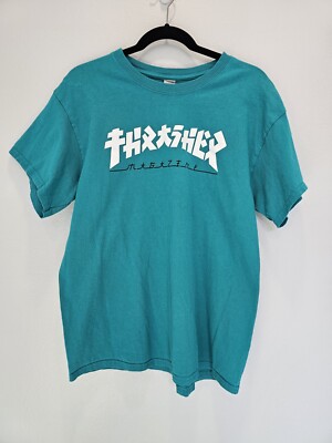 Thrasher Magazine Godzilla Large Teal T-shirt - Skateboarding-image
