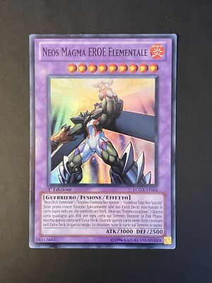 Yu-Gi-Oh! Super Rare Ita Neos Magma Elemental Hero 1st Edition Lcgx-it064 Fusion-image