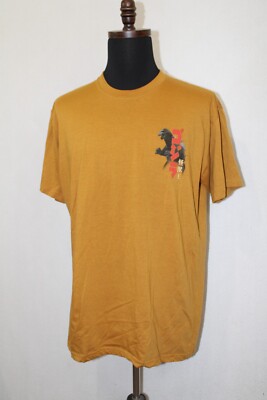 Godzilla Sz XL Golden Brown T-Shirt Japanese Art Kanji-image