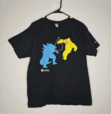 American Red Cross Godzilla Kong New Empire Shirt Movie Promo Size Large-image