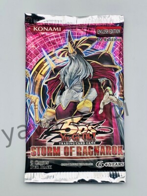 YuGiOh! TCG 5D's Storm Of Ragnarok Booster Pack (1st Edition) Factory Sealed-image