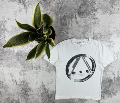 MCQ Alexander McQueen Icon Sphere Graphic Print White Cotton Jersey T Shirt Tee-image