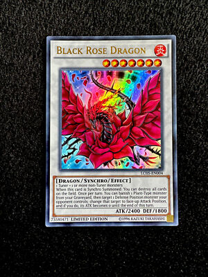 🔥 YUGIOH • BLACK ROSE DRAGON • ULTRA RARE • LC05-EN004 • LIMITED/E • NM/M •-image