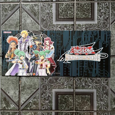 Vintage Yu-Gi-Oh! Legendary Collection 5D'S Game Board Mat Hard Playmat 1996-image