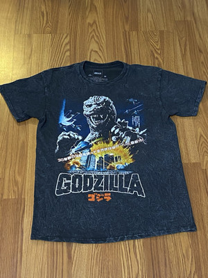 Godzilla Japan Movie Poster T Shirt Retro Japan Kaiju Monster Size M Medium -image