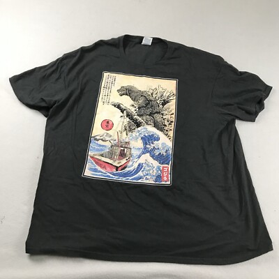Godzilla Kaiju Shirt Mens 3XL Black Short Sleeves Japanese Tee-image
