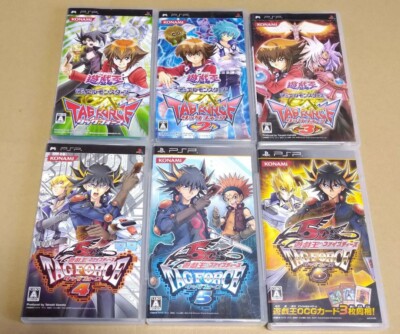 Lot 6 YU-GI-OH! Duel Monsters GX 1 2 3 5D's Tag Force 4 5 6 set PSP Japan Tested-image