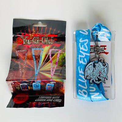 Yu-Gi-Oh! Blue-Eyes Ultimate Dragon Lanyard with Charm & Card Rare Anime 2020-image