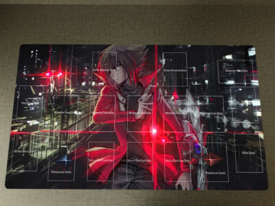 WVICM GX Playmat Jaden Yuki CCG TCG Trading Card Game Mat Zones Desk Pad Bag-image