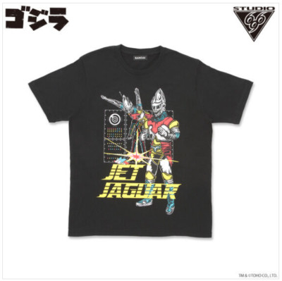 Godzilla T-shirt feat.STUDIO696 Jet Jaguar pattern Black TOHO Godzilla Store JP-image