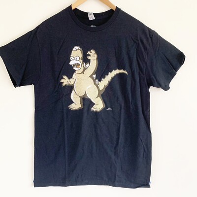 The Simpsons Homer-Zilla Black Tee Shirt Size Medium-image