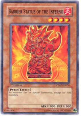 Barrier Statue of the Inferno - CDIP-EN020 - Common - 1st Edition LP YuGiOh!  Bo-image