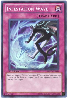 Yu-Gi-Oh Card - HA05-EN060 - INFESTATION WAVE (super rare holo) - NM/Mint-image