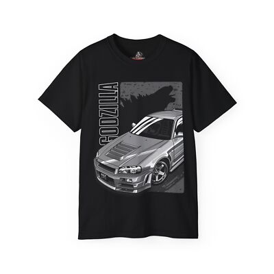 R34 GTR Godzilla Unisex Cotton Tee -image
