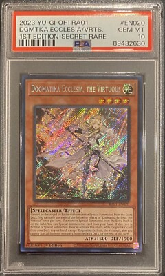 2023 PSA 10 YUGIOH 25TH SECRET RARE DOGMATIKA ECCLESIA THE VIRTUOUS 💫-image