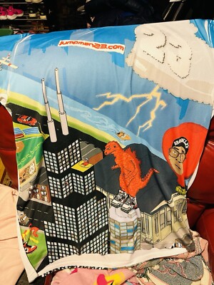 Nike JumpMan VS Godzilla T-Shirt NBA Spike Lee Air Jordan Shirt New Size XL.GUC-image