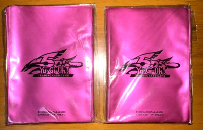 Yugioh 5D's Official Protector Tin Can Metallic Pink 80 Sleeve Japanese 40 x 2-image