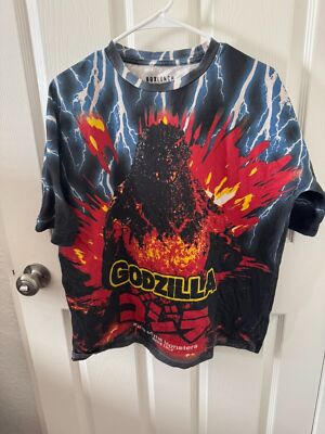 Godzilla Lightning Portrait T-Shirt - BoxLunch Exclusive Size S All Over Print-image