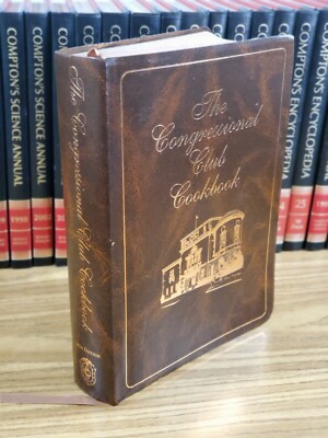 The Congressional Club Cookbook Brown Soft Leather Book 2005 -image