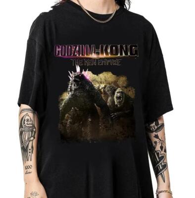 Godzilla X Kong The New Empire 2024 Vintage T Shirt Godzilla X Kong T ShirtS-5XL-image