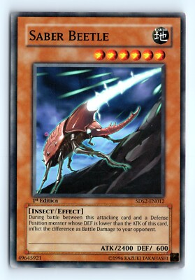 Yu-Gi-Uh Saber Beetle #5DS2-EN012 5D's Starter Deck 2009 tcg LP-image