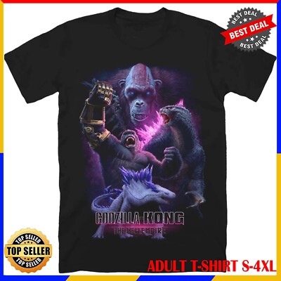 HOT GODZILLA X KONG: THE NEW EMPIRE T-SHIRT New Black Unisex T-Shirt Fullsizes-image