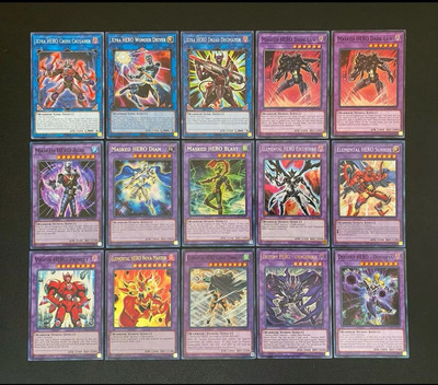 YUGIOH! ELEMENTAL HERO DECK (VISION HERO FARIS DESTINY HERO PLASMA, MASKED HERO)-image