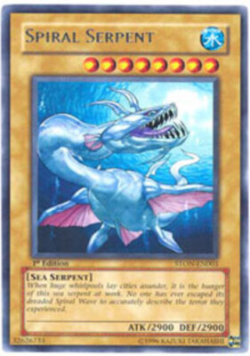 Spiral Serpent - STON-EN003 - Rare - 1st Edition NM YuGiOh!  Booster Set Cards (-image