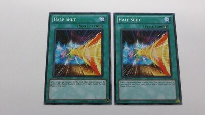 2x  HALF SHUT  5DS3-EN019   SPELL CARD   1ST EDITION  COMMON YUGIOH  NM UNPLAYED-image