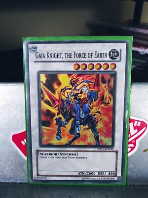 3 x Yu-Gi-Oh Card - 5DS1-EN042 - GAIA KNIGHT, THE FORCE OF EARTH (holo) - NM-image