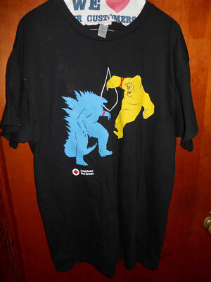 American Red Cross T-SHIRT GODZILLA KONG The New Empire Black Sz L Gilden-image
