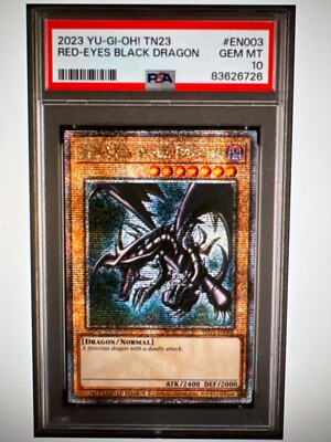 YUGIOH PSA 10 2023 Red-Eyes Black Dragon TN23-EN003 Quarter Century Rare-image