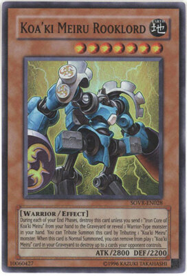 Yu-Gi-Oh Card - SOVR-EN028 - KOA'KI MEIRU ROOKLORD (super rare holo)  - NM-image